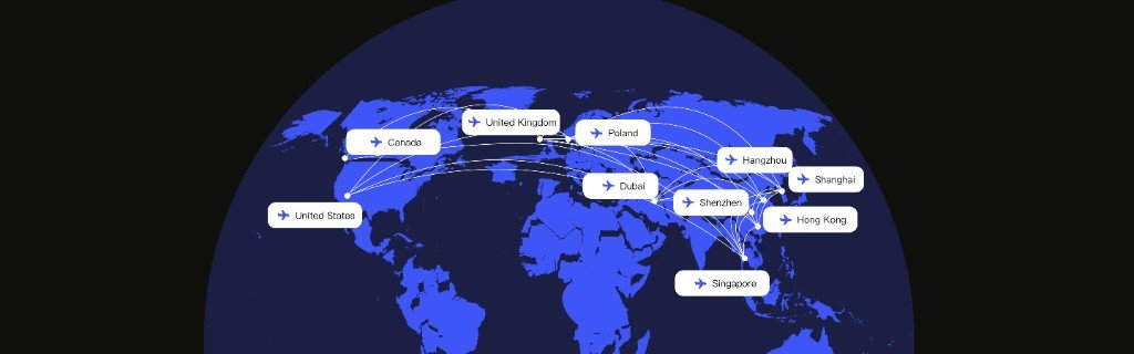 业务覆盖世界地图